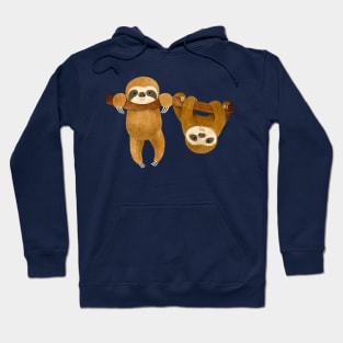 Sloths enjoying a Lazy Time Hoodie